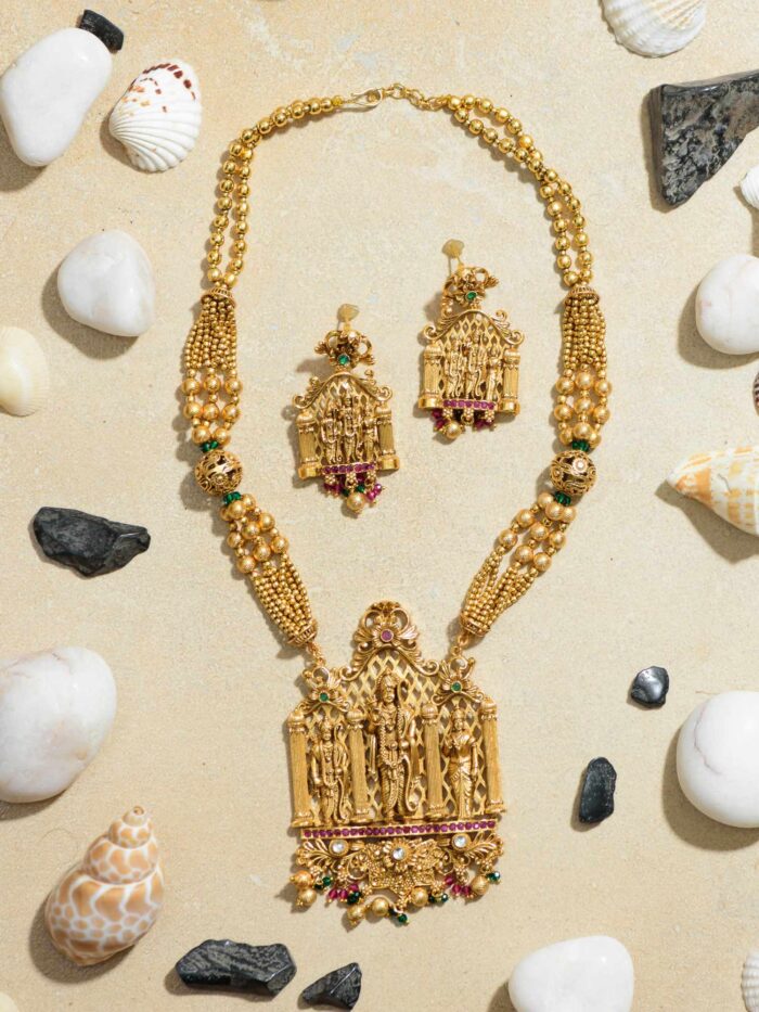 Sacred Ram Darbar Necklace - Devotional Pendant Necklace