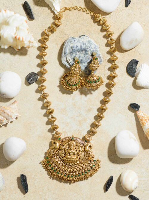 Temple Treasure Laxmi Necklace: A Divine Adornment Honoring Goddess Lakshmi