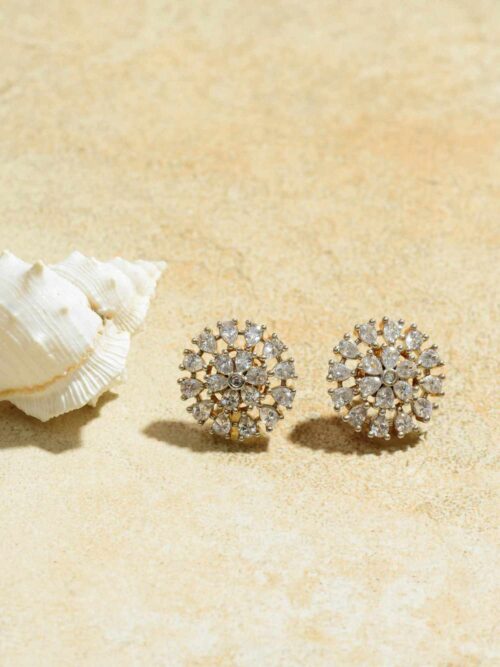 Elegantly understated earrings that shimmer with delicate brilliance.