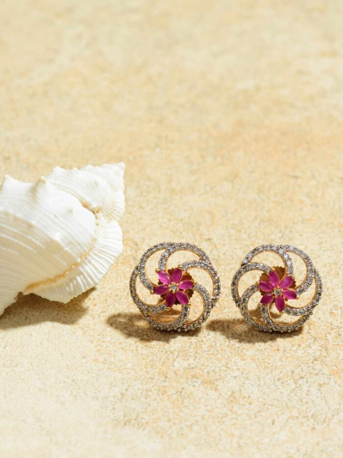 Discover Timeless Beauty with Rosy Curve Studs