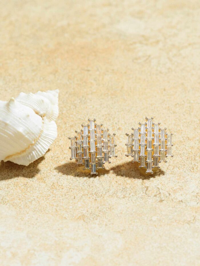 Experience the Twinkling Teardrop Studs