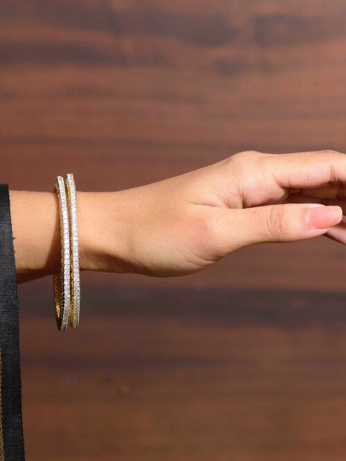 Close-up of Mystic Pyramid Serenity bangle set