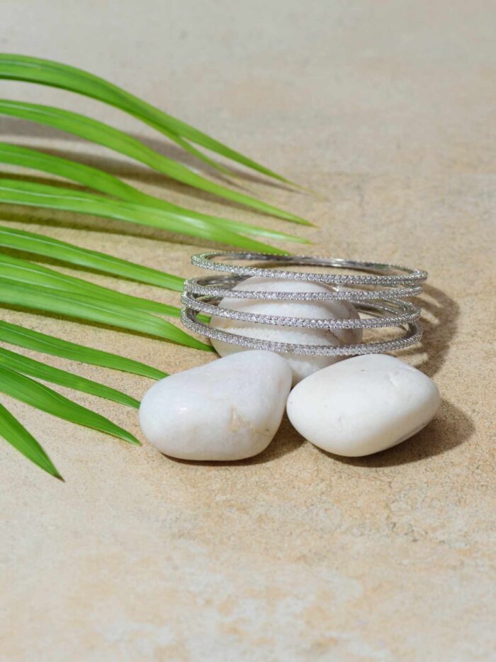 Close-up of Moonlit Whisper Bangle Set