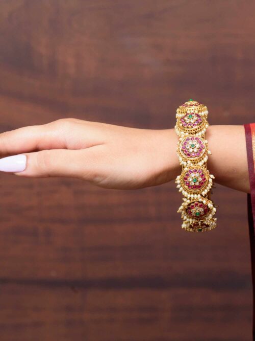 Royal Ruby Emerald Pacheli Bangle - Regal Bangle